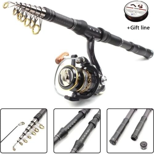 NEW 1.8-3.0m Telescopic Fishing Rod and Fishing Reel Wheel Portable Travel Fishing Spinning Fishing Rod Combo carp rod Pesca