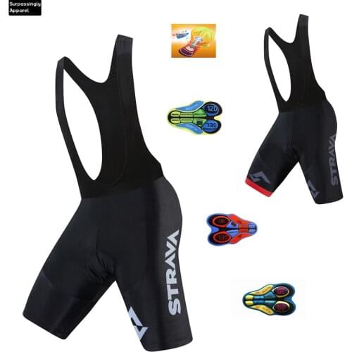 6XL Pro Men STRAVA Team Cycling BIB Shorts 20D Gel Pad Shockproof MTB Road Men Bike Shorts Mountain Ciclismo Summer
