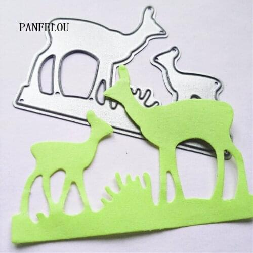 PANFELOU pampas deer cuts dies cutting Scrapbooking DIY paper die metal craft Halloween Easter wedding cards