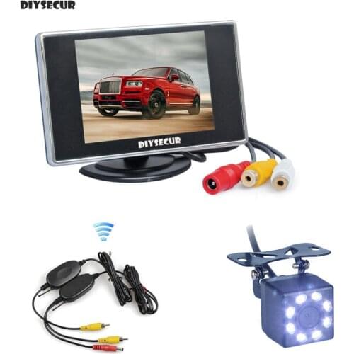 DIYSECUR Wireless 3.5" TFT LCD Backup HD Car Monitor Rear View Car LED Camera Kit Reversing Auto Parking Assistance System