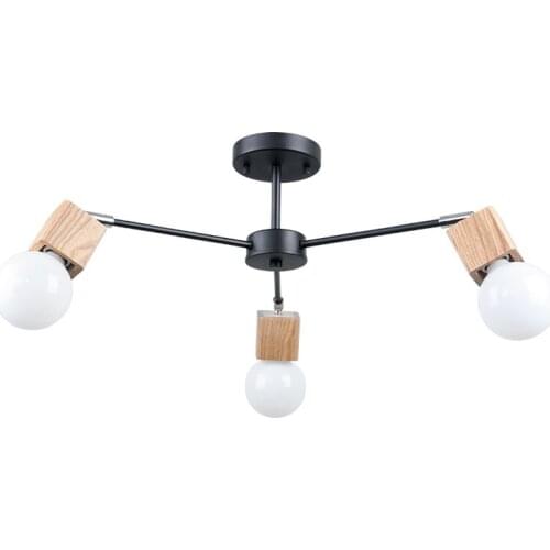 Mount ceiling light solid wood ceiling lamp simple modern Japanese style wood living room dining room bedroom lamp led ceiling