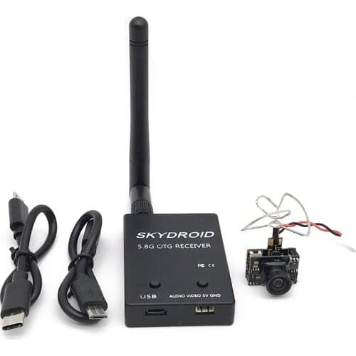 Mini AIO 5.8G 40CH 0/25/50MW/200MW VTX Camera and Skydroid UVC FPV Transmitter Receiver for Android Mobile Phone Tablet RC Part