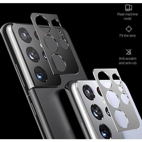Back Camera Lens Protective Cover For Samsung Galaxy S21 Plus S21 Ultra Camera Lens Metal Alloy Screen Protector For Galaxy S21