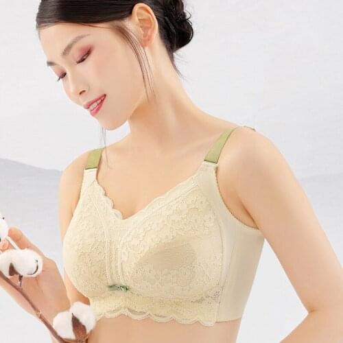 Womens Full Cup Support wire free Lace Bra 34 36 38 40 42 44 46 B C D E F G H I J