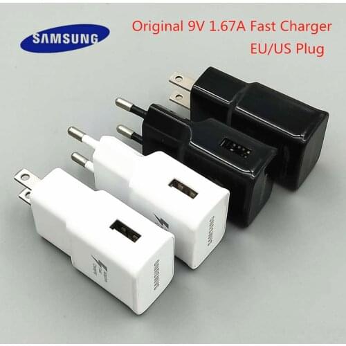 100% Original Samsung EU/US Charger 9V 1.67A Fast Charging Power Adapter For Galaxy S10 Android Phone Redmi HUAWEI MEIZU Oneplus