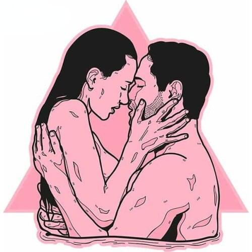 13cm x 12.9cm for Fall In Love Car Stickers Vinyl Material Snowboard Windshield Refrigerator Motorcycle Helmet Decal