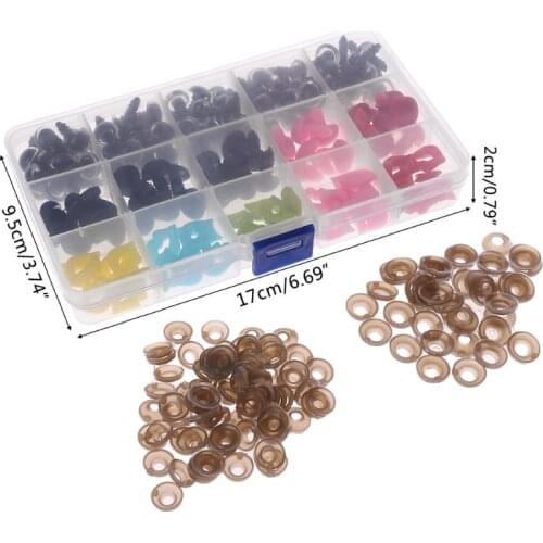 140Pcs DIY Doll Puppet Plastic Eyes Nose Mouth Safety Washers Pads For Handmade Plush Anime Doll Girl Craft Children Kids Toy