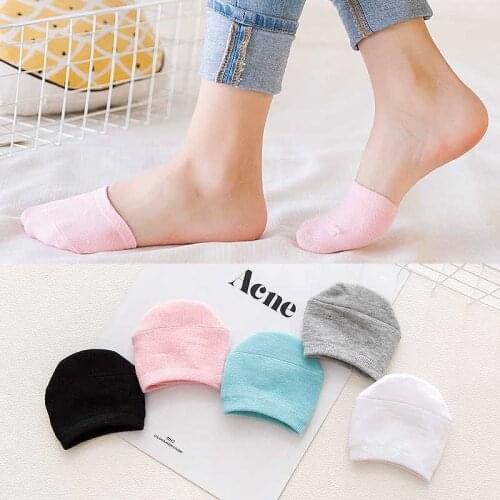 2pcs/1pair Summer Womens Boat Socks Cotton Solid High-heeled Shoes Invisible Women Socks Breathable Casual Ladies Socks Sox