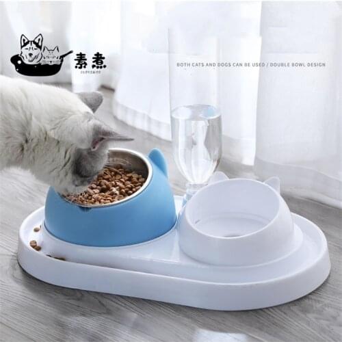 600ml Pet Dogs Cats Bowls Food Water Feeder Container Dispenser Automatic Feeder Bowl Dogs Slow Food Feeding Container Supplies