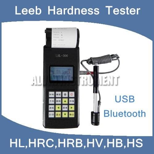 Free shipping Portable Leeb Hardness Tester Meter Built-in printer USB Interface HL,HRC,HRB,HV,HB,HS 1250 groups Memory