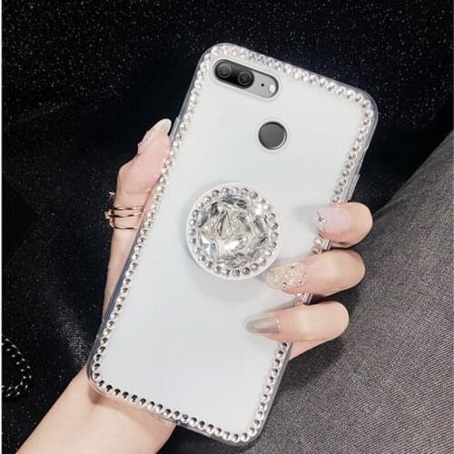 Shiny Phone Case With Diamonds For Huawei Honor 9 Lite 20 Pro 7C 9i 10 Lite 10i 8C 8X Max 8S Play 3E Huawei Mate 40 Pro Y7 Prime