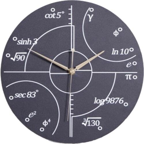Function Formula Wall Clock Frameless Dial Cartoon Clocks Childrens Room Decor Hanging Watch Living Room Home Design A
