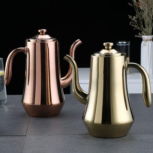 2L Large-Capacity Boiling Water Kettle Coffee Pot Nordic Stainless Steel Teapot Scented Tea Make Tea Pot With Filter Tea Set