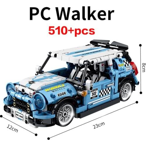 KAZI KY1026 Mechanical Engineering Pull Back Sports SuperCar Series Building Blocks Model Kids ABS Educational Toy Car Boys Gift