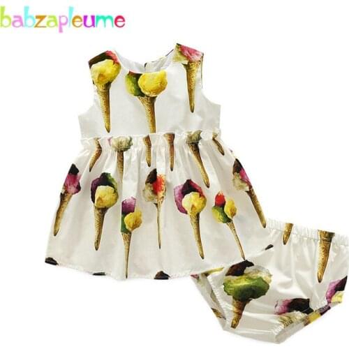 Babzapleume Baby Summer Toddler Girls Outfit Sets Fashion Sleeveless Print T-shirt+Shorts Kids Costumes Children Clothing BC1305