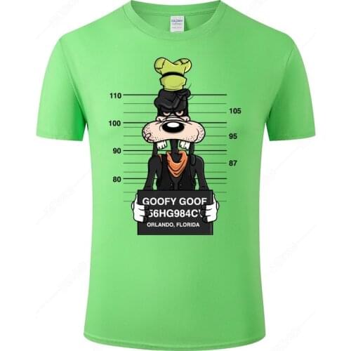 Disney Cartoon Anime Funny Goofy T Shirt Men Fashion Unique Design Dog Tee Shirt Cotton Fashion Homme T-shirt Cool Clothing J120