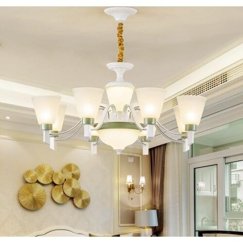 European black / white lamp body E27LED chandelier Residential & commercial premises Lighting fixture
