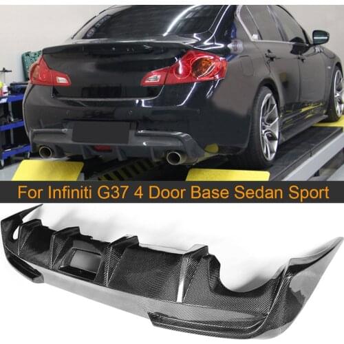 Carbon Fiber Car Carbon Rear Diffuser for Infiniti G37 G37S 4 Door Base Sedan Sport 2009 - 2013 not fit USA Market Rear Diffuser