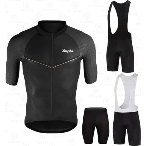 2021 Team Ralvpha Cycling Jersey Sets Tour De Raphaful Cycling Clothing Road Bike Suits Bicycle Bib Shorts Maillot Ropa Ciclismo