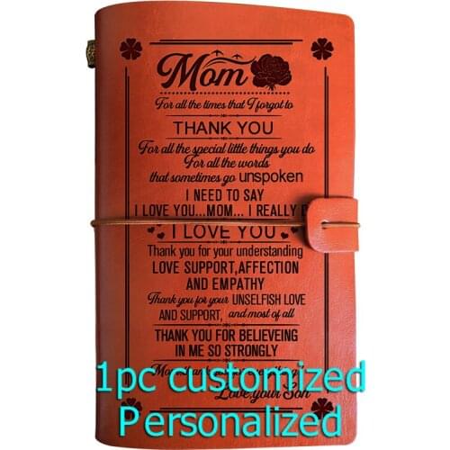 Engraved Leather journal personalized gifts to my husband BJ218 Customized Notebook A5 Dropshipping Supplier US Store Diary