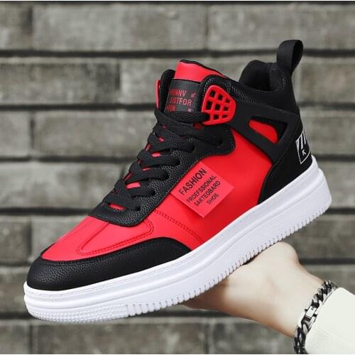 Hot Brand Men Leather Skateboarding Shoes Superstar Sneakers Men Thick Sole High Top Boots Male Sport Shoe zapatillas hombre