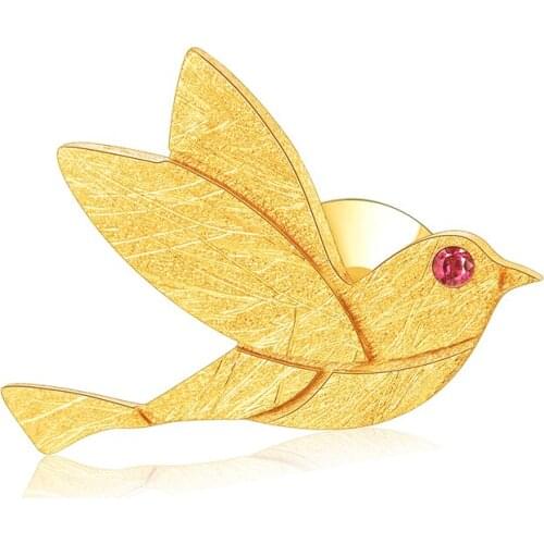 Lotus Fun Real 925 Sterling Silver Designer Handmade Fine Jewelry Creative Peace Dove Women Brooches Broche Pin Badge