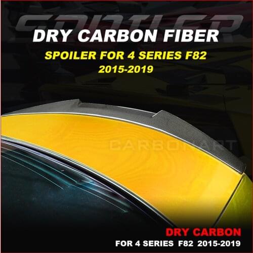 M4 Style rear spoiler for 4 Series F32 F36 F82 Dry Carbon Fiber Rear Spoiler Boot Wing for BMW F82 M4 2-Door Coupe 2015-2020