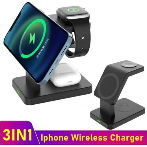 Tongdaytech 10W Qi Wireless Charger For Iphone XS 8 11 Pro Max Fast Wireless Charging Dock Station For Apple Watch 5 4 3 2 1