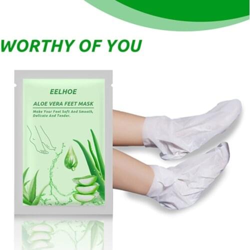 Aloe Vera Foot Mask Peeling For Legs Feet Mask Exfoliating Socks Scrub For Pedicure Anti Crack Heel Remove Skin Care Foot Patch