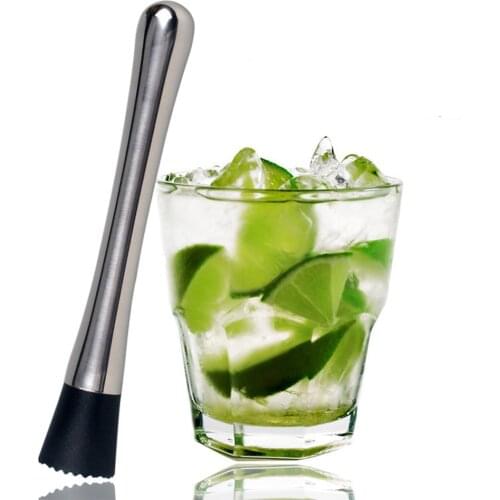 Stainless Steel Cocktail Mojito Mint Bar Lemon Fruit Muddler Drink Ice Mixer Cocktail Muddler Bartending Tool Kitchen Bar Party