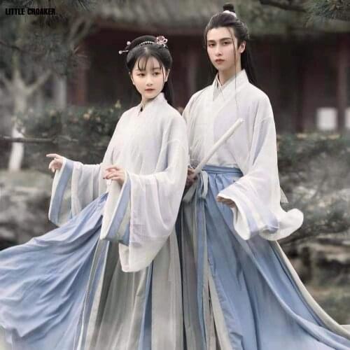 Men Ancient Chinese Style Hanfu Round Neck Long Robes Gown Ming Dynasty Tang Suit Party Retro Dress Cosplay Costume