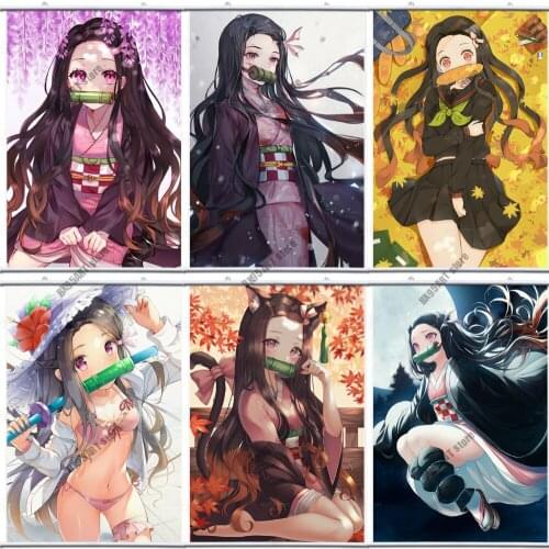 Anime 5D Diamond Painting Demon Slayer Diamond Embroidery Full Square&Round Mosaic Cross Stitch Kits Pictures Room Decoration