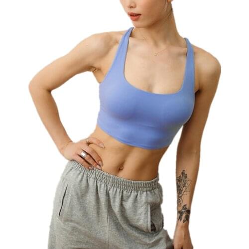 2021 Summer New Women Sports Bra Sexy Back Cross Yoga Bra Top Gym Push Up Bra Outdoor Running Shockproof Fitness Training Bras