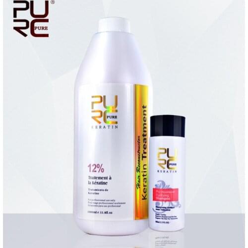 Professional salon hairstyles hair care 12% formalin brazilian keratin treatment and 100ml deep cleaning shampoo wholesale