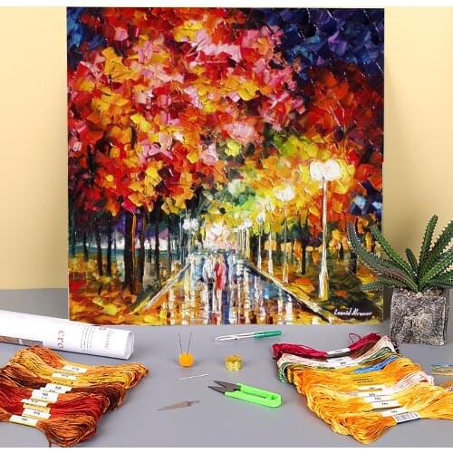 Commitment Love Printed Water-Soluble Canvas 11CT Cross-Stitch Embroidery Set DMC Threads Hobby Handmade Handiwork Different