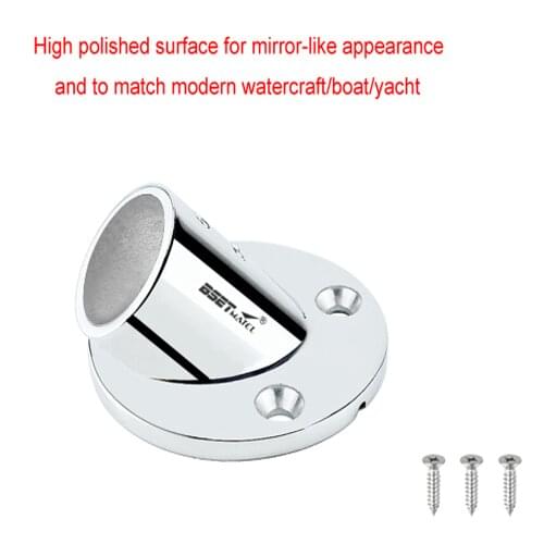 Multiple Angles 316 Stainless Steel Boat Round Base Marine Yacht Hand Rail Fitting Rail Tube Stanchion Base Column Accessories