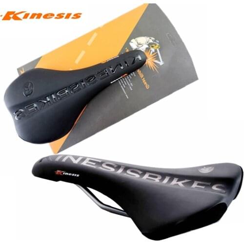 Kinesis MTB Road Bike Saddle PU Leather CR-MO Integrated Mountain Bicycle Off Road Seat Anti-shock Seat SD201
