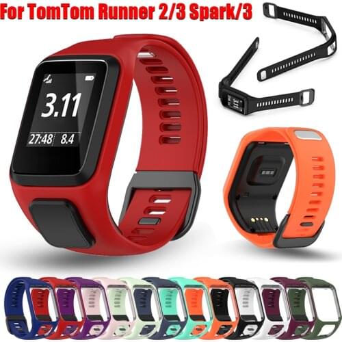 Silicone Replacement Wrist Band Strap TomTom 2 3 Runner Spark Adventurer Golfer 2 Bracelet Soft Watchband Belt Watch Bracelet