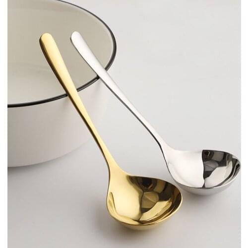 304 Stainless Steel Adult Soup Thickened Long Handle Household Kitchen Seasoning Porridge Large Spoon Utensílios De Cozinha