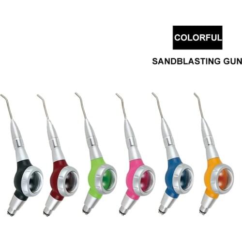 Dental Sandblasting Gun Colorful Sandblasting Gun Whitening Sandblasting Cleaning Machine Dental Equipment 2 Holes 4 Holes