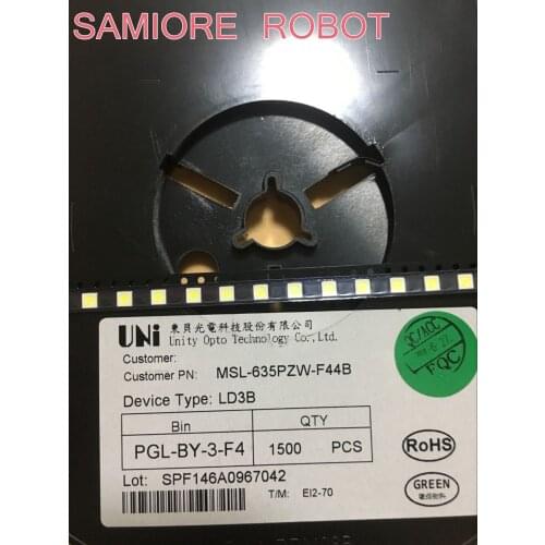 For UNI 3537 3535 1W LED Chip-2 90LM Cool white LCD Backlight for TV Application High Power LED 3V 1500PCS