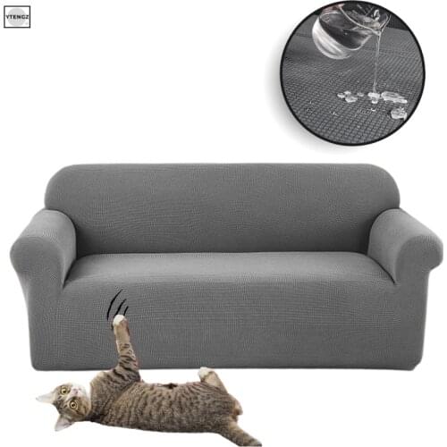 Universal Elastic All-inclusive Fluff Waterproof Sofa Cover Couch Case Chaise longue Sectional Sofa Protector Solid Color