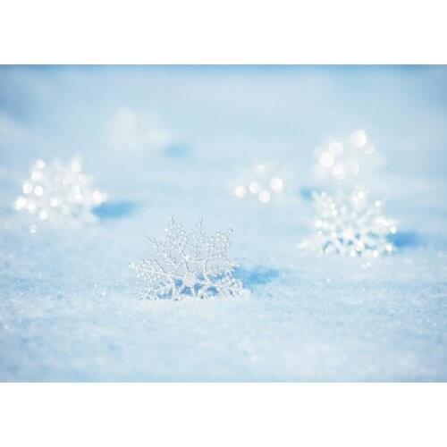 Winter Snow Ice Snowflakes Vinyl Photography Backgrounds for Photo Studio Christmas Backdrops Photobooth Shoot Photophone Props