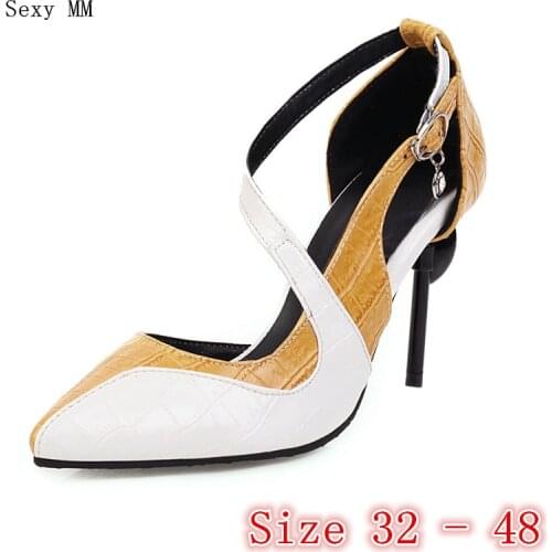 Women High Heels Pumps High Heel Shoes Stiletto Woman Party Shoes Kitten Heels Plus Size 32 33 - 40 41 42 43 44 45 46 47 48