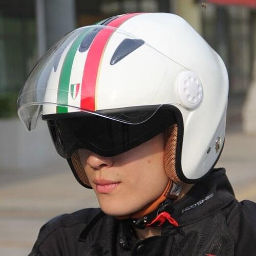 1pcs Four Season DOT Motorcycle 3/4 Open Half Face Jet Helmet Motobike Scooter Bike Motorcycle Helmets