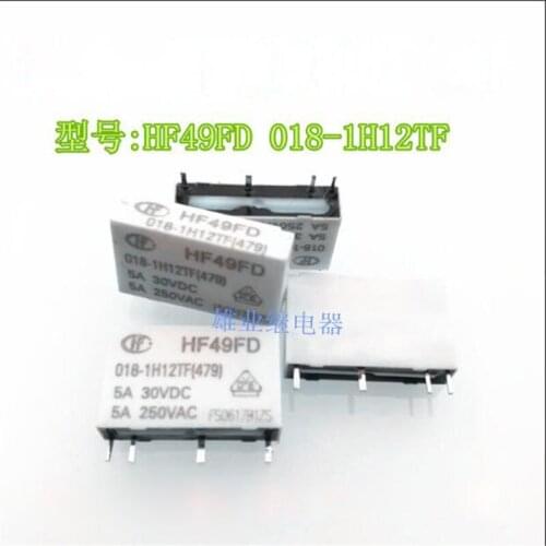 18V relay HF49FD 018-1H12TF HF49FD0181H12TF HF49FD 018 1H12TF HF49FD-018-1H12TF 18VDC 5A 4PIN