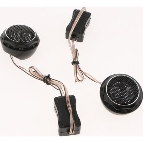 2 Pack New 50/150W Flush-Mount Car Dome Tweeters Built In Crossover