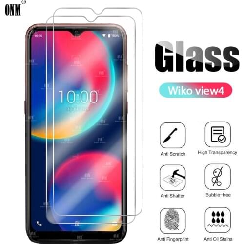 2Pcs Wiko view 4 Tempered Glass For Wiko view 4 Lite Screen Protector For Wiko view 4 Lite Protective Glass Film