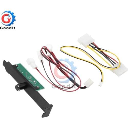 3 Channels PC Cooler Cooling Fan Speed Controller for CPU Case HDD VGA Fan with PCI Bracket Power by 12V Molex IDE 4pin