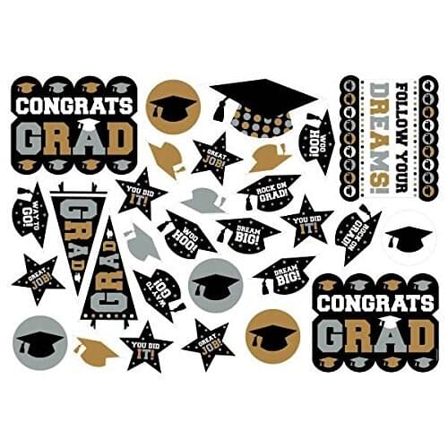 30pcs/Set DIY Congrats Grad Graduation Theme Decorations Photo Booth Props Photo-booth Props Party Supplies PZ103